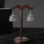 Traditional Jhumka Earrings with Bead Accents