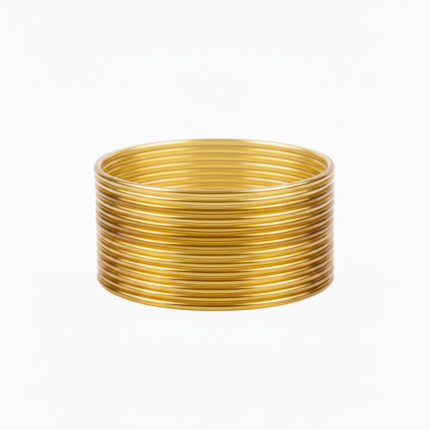 Golden plain Glass bangles