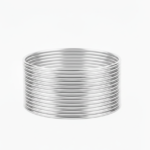 Silver plain Glass bangles