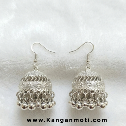 Antique Silver Jhumka Earrings