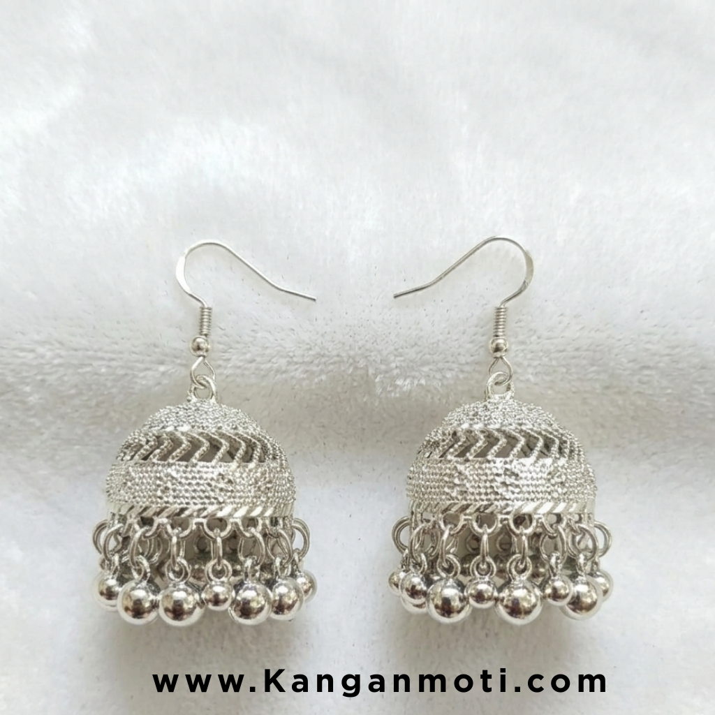 Buy Antique Silver Jhumka Earrings Antique Silver Jhumka Earrings