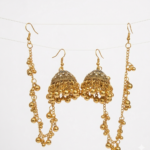 Gold-Plated Jhumkas with Ghungroo Detail