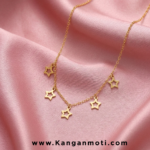 Minimalist Gold Chain with Star Drop Charms