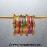 Multicolor Raindrop Glass Bangle Set