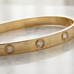 Golden Stone Bangle Bracelet for Girls | Trendy Women’s Fashion Jewellery