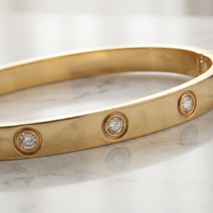Golden Stone Bangle Bracelet for Girls | Trendy Women’s Fashion Jewellery