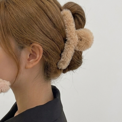 Fur Hair Claw Clips,