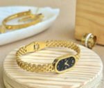 Clover Zircon Handcuff Bracelet for Women in Pakistan - Image 3