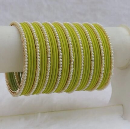 15 Piece Velvet Bangles Set with Moti Chooriyan for Women in Pakistan