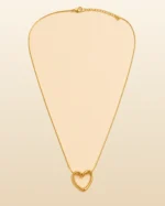 gold plated dil necklace heart chain necklace gift for girls in Pakistan