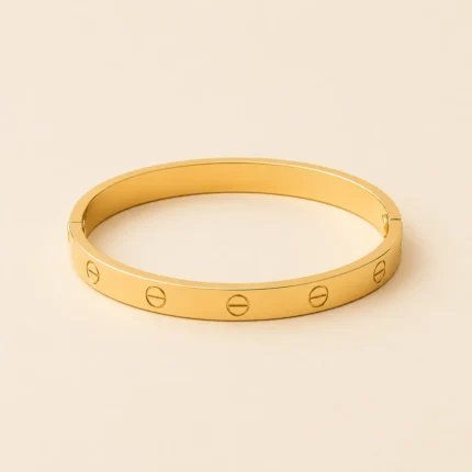 screw design bangle bracelet gold screw bangle for women