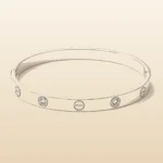 screw detail silver bangle pakistan silver plated kara with stones