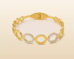 gold plated kara with stones round crystal bangle for girls in Pakistan