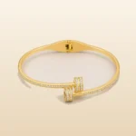 twisted kara with stones pakistan gold plated crystal twist bangle