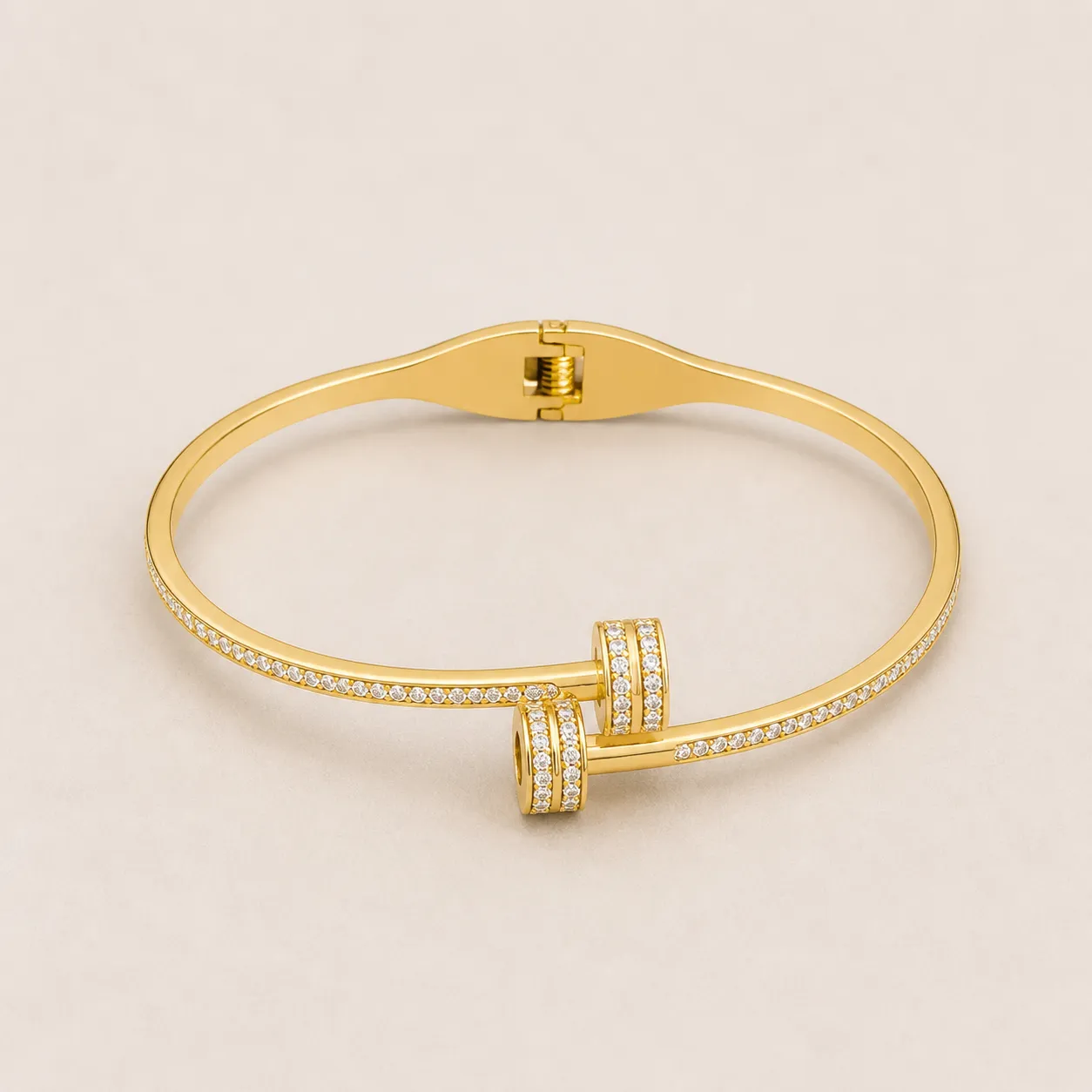 twist bangle with crystals gold plated twisted kara with stones twist bangle with crystals gold plated twisted kara with stones
