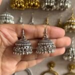 Egyptian pyramid jhumka earrings oxidized silver gold jhumki baliyan for women