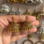 Egyptian pyramid jhumka earrings oxidized silver gold jhumki baliyan for women