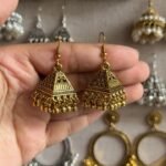 Egyptian pyramid jhumka earrings oxidized silver gold jhumki baliyan for women