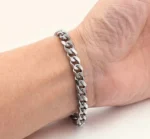 7mm Cuban Link Bracelet – Stylish Silver Chain Bracelet for Men & Women
