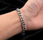 7mm Cuban Link Bracelet – Stylish Silver Chain Bracelet for Men & Women - Image 3