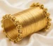 Glass vs metal bangles - golden choori bangle set