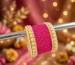 Mehndi bangles Pakistan - hot pink silk thread bangle set