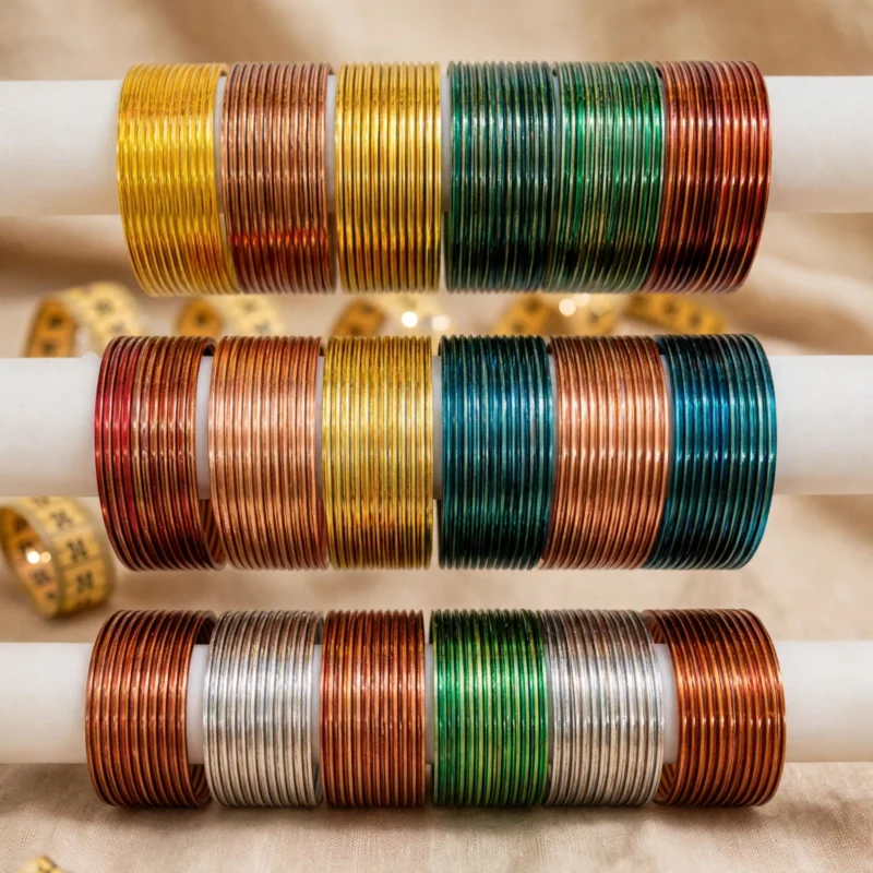 Bangle size guide Pakistan - colourful metal bangles