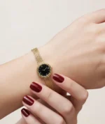 Women's Mesh Chain Watch-Style Bracelet – Korean Gold Design - Image 2