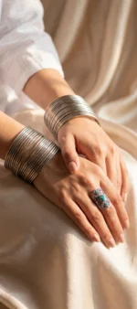 High Quality Metal Steel Bangles Set for Women – Pack of 12 - Image 2
