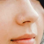 6 Pcs 8mm Simple Golden Nose Rings Set for Girls