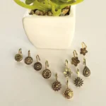 12 Pcs Oxidized Golden & Silver Non-Pierced Nose Pins Set for Women