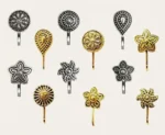 12 Pcs Oxidized Golden & Silver Non-Pierced Nose Pins Set for Women - Image 2