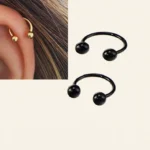 rose gold cartilage helix stud earrings