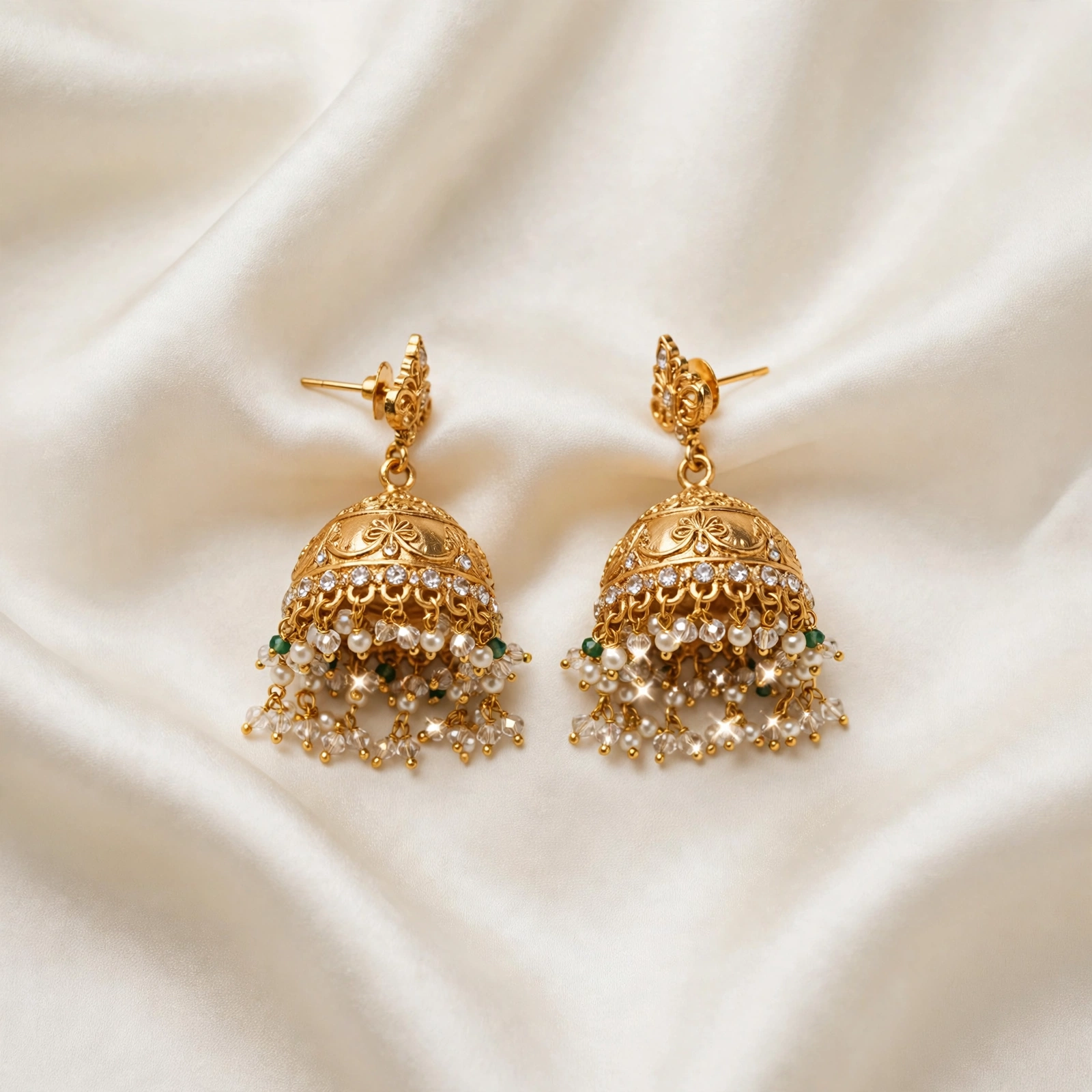 media-generation-product-jhumka-earrings-0-36f4247d-139a-424a-8caf-c9bb54a62329 Traditional Gold-Plated Jhumka Earrings for Girls – Sparkling Beads