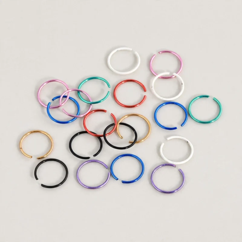 multi color nose ring set
