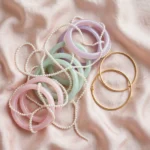 Pastel Glass Bangles with White Pearl and Karas Set