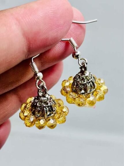 Multicolor jhumka earrings traditional beaded dome jhumka for women and girls