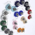 Multicolor jhumka earrings traditional beaded dome jhumka for women and girls