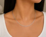 snake chain necklace pakistan silver snake chain necklace worn on neck