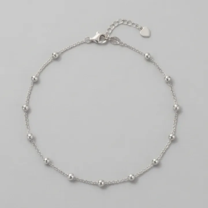 p1a Gold bead payal for girls – golden bead chain anklet with lobster clasp